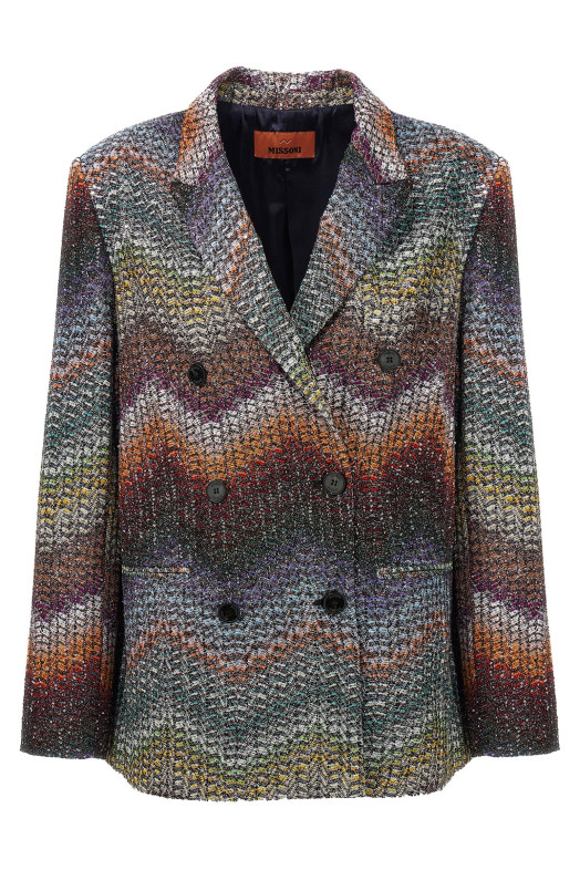 Lamé and sequin viscose blazer Multicolor