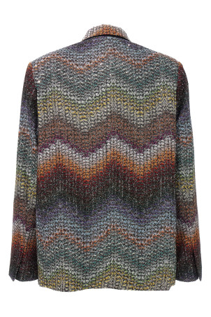 Lamé and sequin viscose blazer Multicolor