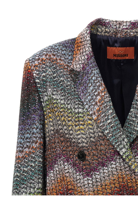 Lamé and sequin viscose blazer Multicolor