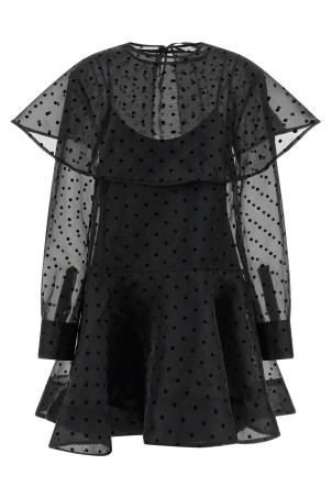 'Black Organza Circle Collar' dress Black