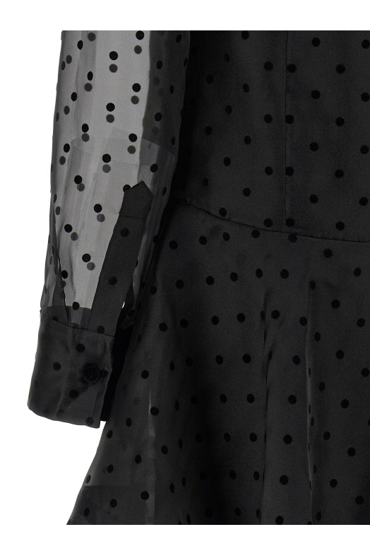 'Black Organza Circle Collar' dress Black