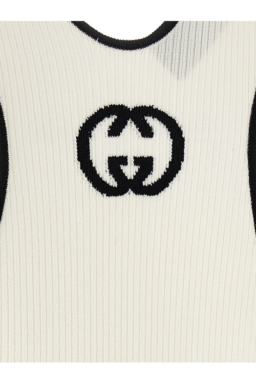 Платье «Doppia G» Черно-серое 856221XKFCZ9232