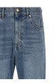 Джинсы с эффектом выцветания Blue GUCCI 844629XDDD24009