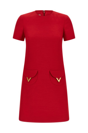 Valentino Garavani V Gold dress Red