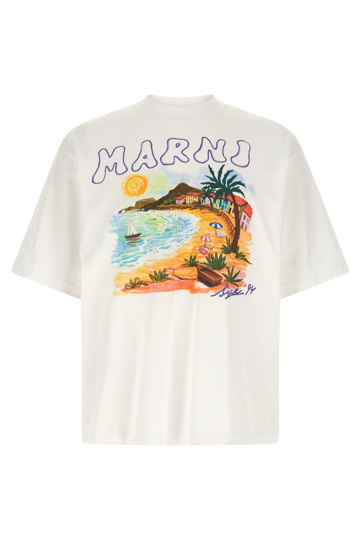 'Marni Beach since '94' T-shirt White