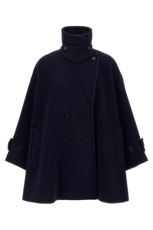 Double breasted wool coat Blue