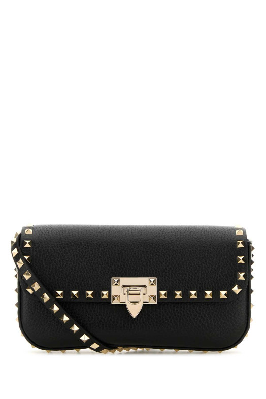 Black leather Rockstud crossbody bag Black VALENTINO GARAVANI (5W0B0Q70VSF)