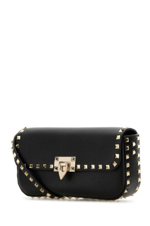 Black leather Rockstud crossbody bag Black VALENTINO GARAVANI (5W0B0Q70VSF)