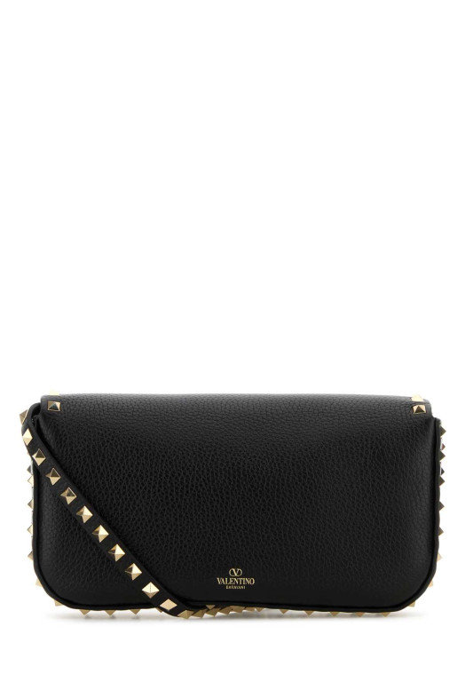 Black leather Rockstud crossbody bag Black VALENTINO GARAVANI (5W0B0Q70VSF)