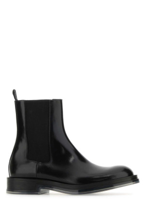 Black leather Float ankle boots ALEXANDER MCQUEEN (794479WIFW2)