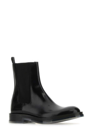 Black leather Float ankle boots ALEXANDER MCQUEEN (794479WIFW2)