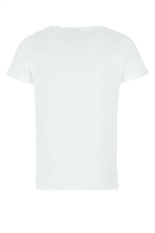 White cotton t-shirt SAINT LAURENT (464572YB2DQ)