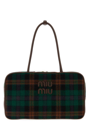 Embroidered fabric shoulder bag MIU MIU (5BB1632DU5)