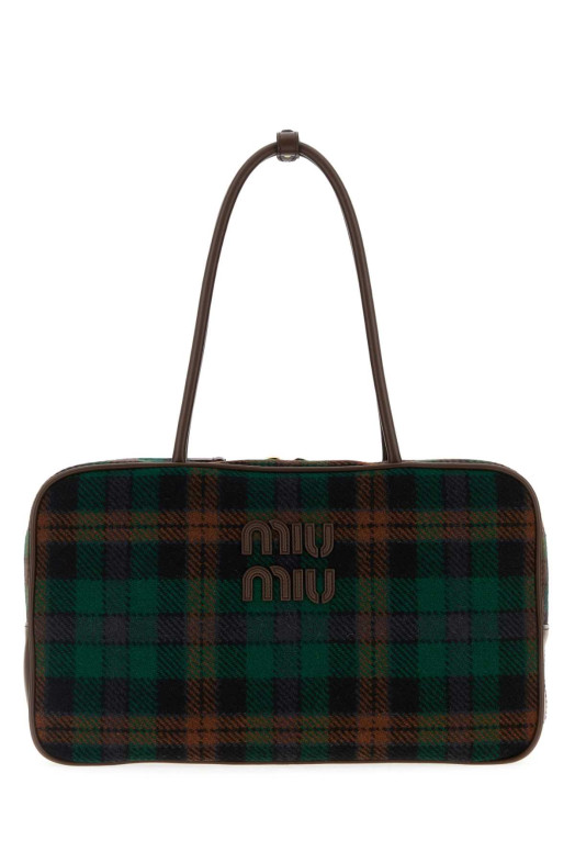 Embroidered fabric shoulder bag MIU MIU (5BB1632DU5)
