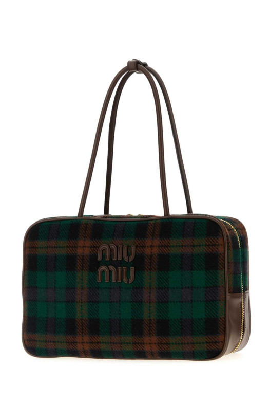 Embroidered fabric shoulder bag MIU MIU (5BB1632DU5)