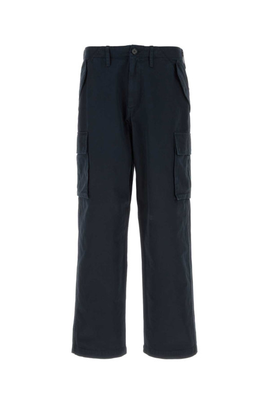 Navy blue cotton cargo pant BURBERRY (8119203)