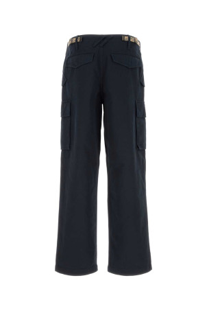 Navy blue cotton cargo pant BURBERRY (8119203)