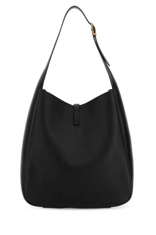 Black leather large Le 5 Ã  7 shoulder bag Black SAINT LAURENT (850545AAAUQ)