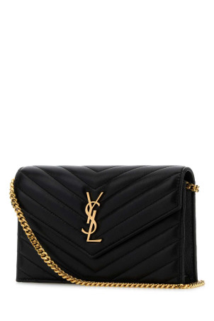Black leather Envelope Cassandre wallet Black SAINT LAURENT (857605AAA44)