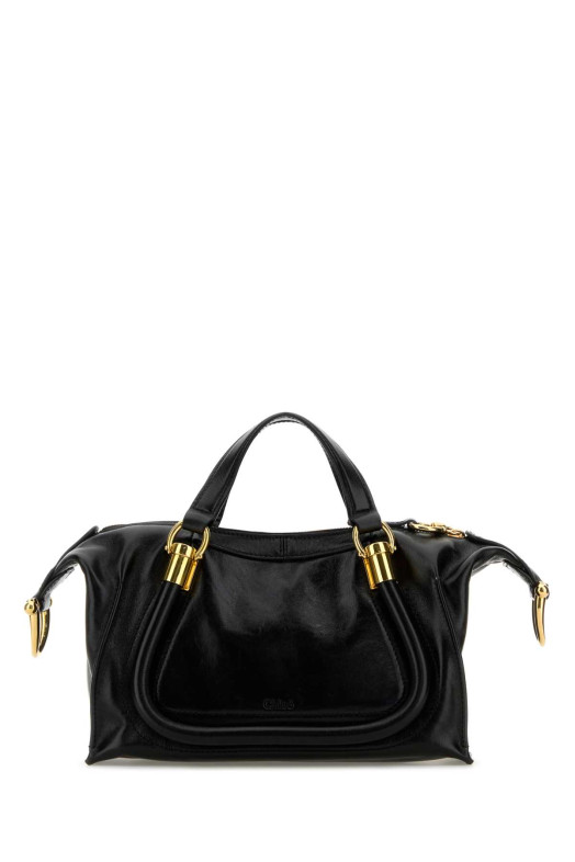 Black leather Paraty 24 handbag CHLOE (CHC24AS751N82)