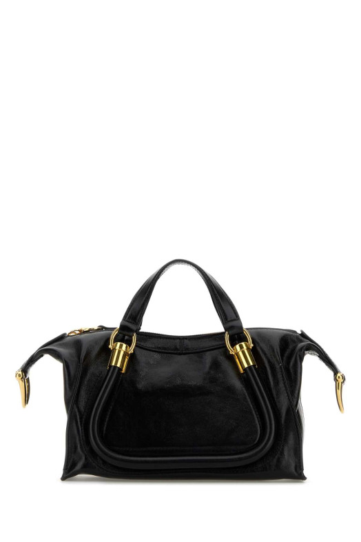 Black leather Paraty 24 handbag CHLOE (CHC24AS751N82)
