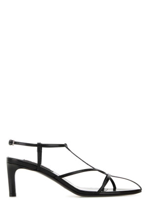 Black leather sandals JIL SANDER (J15WL0062P6519)