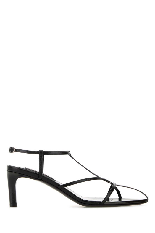 Black leather sandals JIL SANDER (J15WL0062P6519)