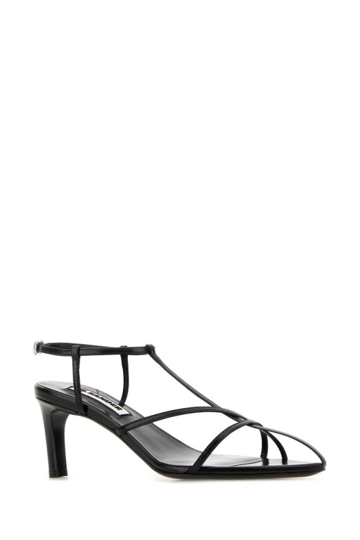 Black leather sandals JIL SANDER (J15WL0062P6519)