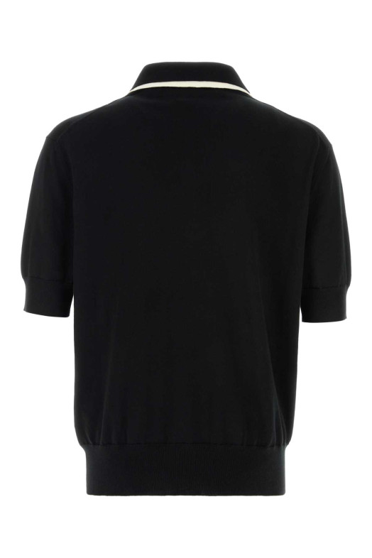 Black cotton polo shirt JIL SANDER (J22GL0125J15466)
