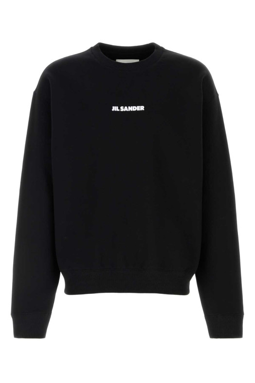 Black cotton sweatshirt JIL SANDER (J22GU0148J20128)