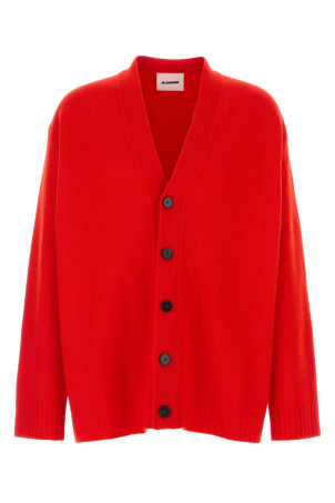 Red wool cardigan JIL SANDER (J22HP0005J14506)