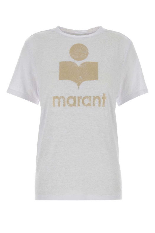 White linen Zewel t-shirt ISABEL MARANT ETOILE (TS0001FBA1N10E)
