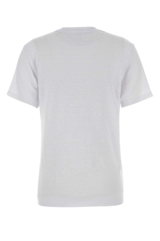 White linen Zewel t-shirt ISABEL MARANT ETOILE (TS0001FBA1N10E)