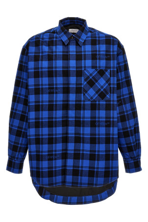 Оверсайз-рубашка «Check Flannel» Синяя (OMES003F23FAB00148004800) Оверсайз-рубашка «Check Flannel» Синяя (OMES003F23FAB00148004800)