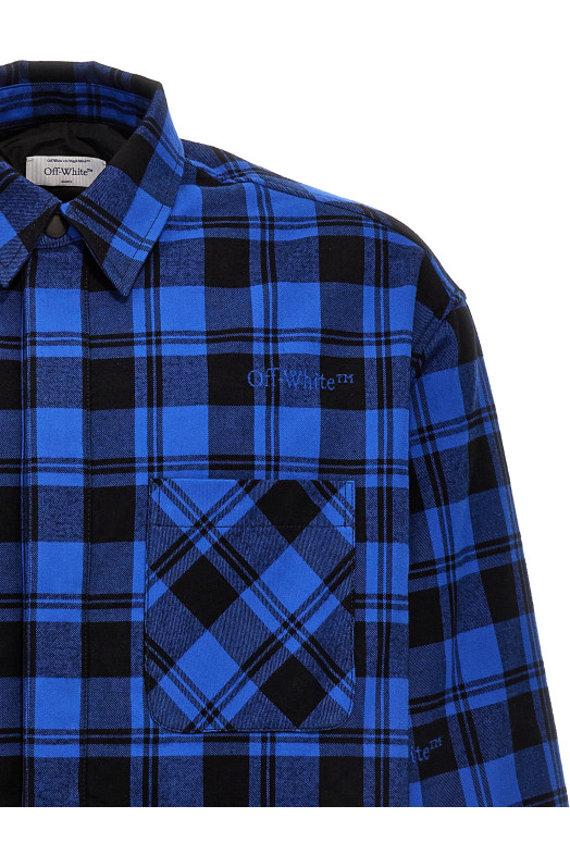 Оверсайз-рубашка «Check Flannel» Синяя (OMES003F23FAB00148004800) Оверсайз-рубашка «Check Flannel» Синяя (OMES003F23FAB00148004800)