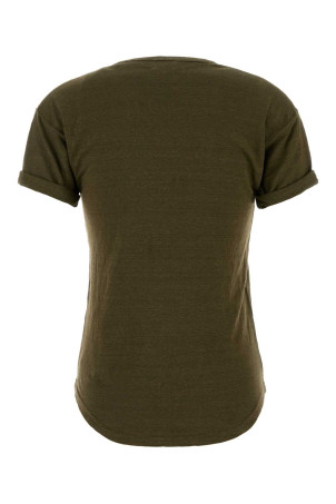 Army green linen Koldia t-shirt ISABEL MARANT ETOILE (TS0315FBA1N10E)