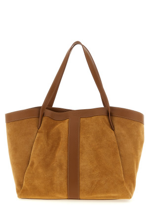 Suede shopping bag Brown