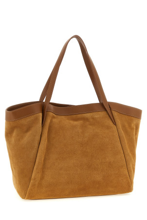 Suede shopping bag Brown