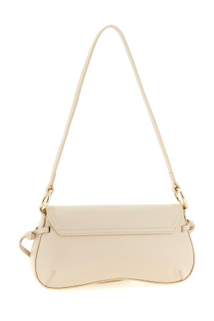 Leather shoulder bag Beige