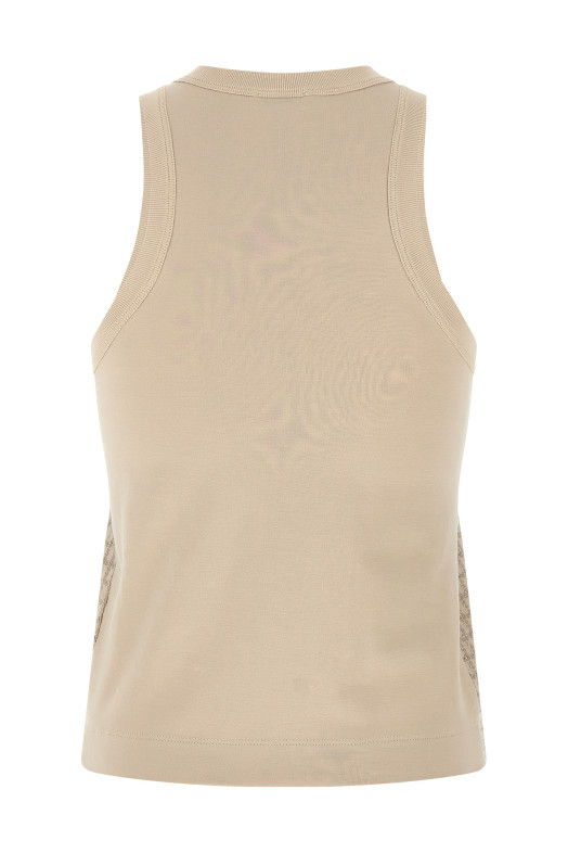 Топ «Ослепительная вышивка в клетку» Бежевый M0T18HK500C8539