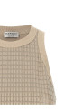 Топ «Ослепительная вышивка в клетку» Бежевый M0T18HK500C8539