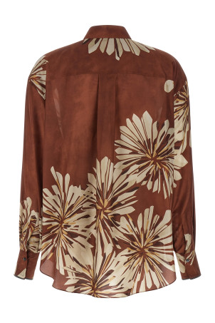 Floral patterned shirt Brown