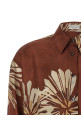 Рубашка с цветочным узором Коричневая BRUNELLO CUCINELLI MQ967RH206C008