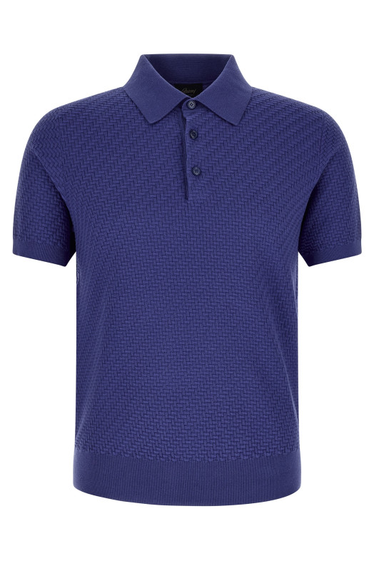 Weaving Polo Plot Blue