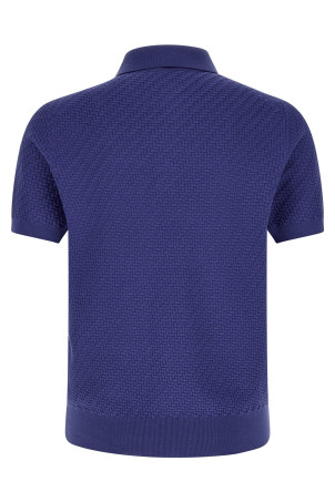 Weaving Polo Plot Blue