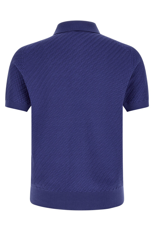 Weaving Polo Plot Blue