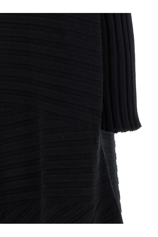 Платье «Хлопковое кашемировое трикотажное» Черное IM58KH29315