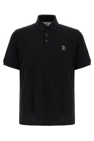 Piqué polo shirt Black