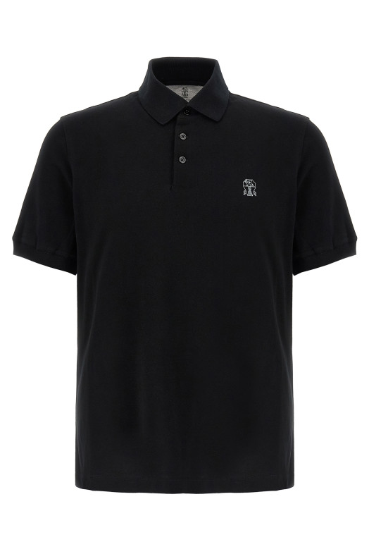 Piqué polo shirt Black