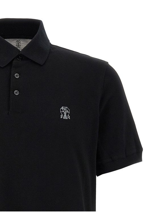 Piqué polo shirt Black